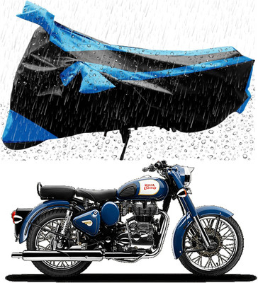 APNEK Two Wheeler Cover for Royal Enfield(Bullet 350, Blue, Black)