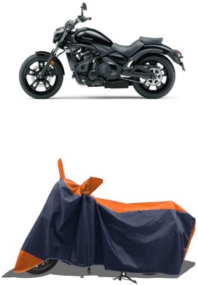 SUGASHRI Waterproof Two Wheeler Cover for Kawasaki(Vulcan S, Orange, Blue)