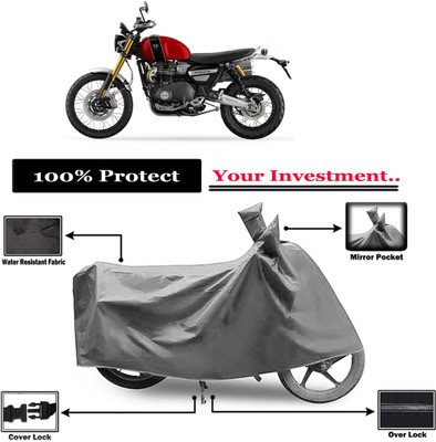 Amexride Two Wheeler Cover for Triumph(Scrambler 1200, Grey)