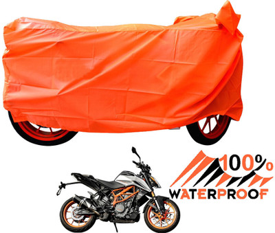 DeepShakshi AUTOMOTIVE Waterproof Two Wheeler Cover for KTM(390 Duke BS6, Orange)