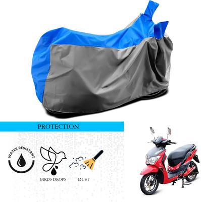 SnehaSales Waterproof Two Wheeler Cover for Hero(Electric Dash, Grey, Blue)