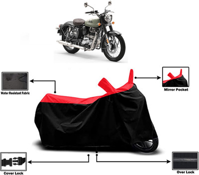 Amexride Two Wheeler Cover for Royal Enfield(Classic 350, Red)
