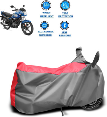 DeepShakshi AUTOMOTIVE Two Wheeler Cover for Hero(MotoCorp Super Splendor, Red, Grey)