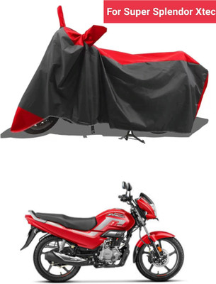 RAQTRO Two Wheeler Cover for Hero(Super Splendor, Red, Black)