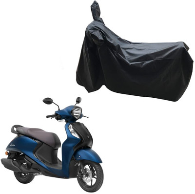 KEDIT Two Wheeler Cover for Yamaha(Fascino 125 FI, Black)