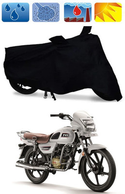 AUTOCAD Waterproof Two Wheeler Cover for TVS(Radeon, Black)