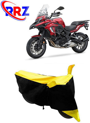 RRZ Waterproof Two Wheeler Cover for Benelli(TRK 502, Black, Yellow)