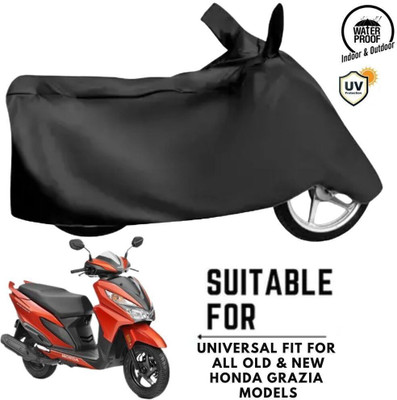 DeepShakshi AUTOMOTIVE Two Wheeler Cover for Honda(Grazia BS6, Black)