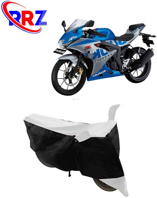 RRZ Waterproof Two Wheeler Cover for Suzuki(GSX R150, Black, White)