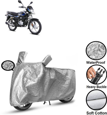 PAGORA Waterproof Two Wheeler Cover for Bajaj(Platina 100, Silver)