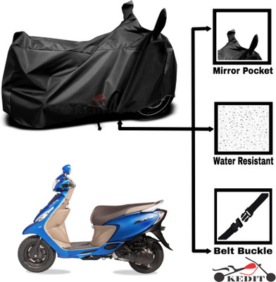 KEDIT Two Wheeler Cover for Universal For Bike(Zest, Black)