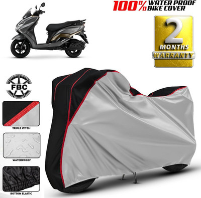 AUTOCAD Waterproof Two Wheeler Cover for Suzuki(Burgman Electric, Black, Silver)