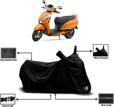 Amexride Two Wheeler Cover for TVS(Jupiter 125, Black)