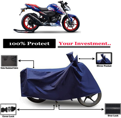 Amexride Two Wheeler Cover for TVS(Apache RTR 165 RP, Blue)