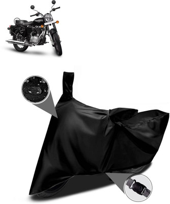 AutoGalaxy Waterproof Two Wheeler Cover for Royal Enfield(Bullet 350 New BS6, Black)