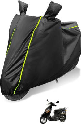 Auto Hub Waterproof Two Wheeler Cover for Hero(Electric Zippy, Black)