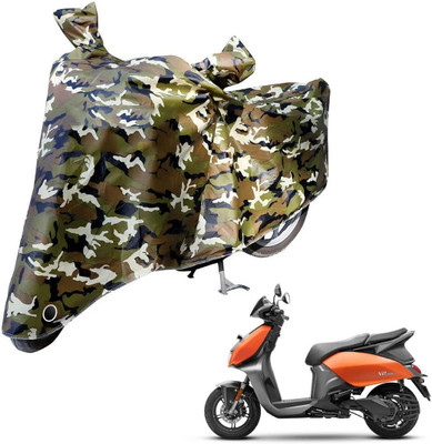 Laxnera Waterproof Two Wheeler Cover for Hero Electric(Electric, Green, Black)