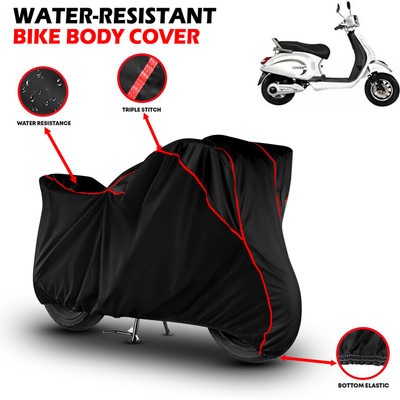 GKG Waterproof Two Wheeler Cover for PURE EV(Electric, Black, Red)