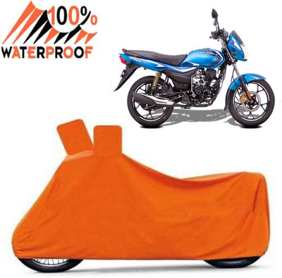 ROYAL AUTO MART Waterproof Two Wheeler Cover for Bajaj(Platina 110, Orange)