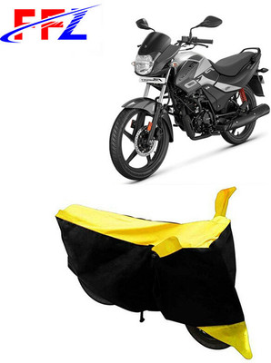 FFZ Waterproof Two Wheeler Cover for Hero(Passion Pro i3S, Black, Yellow)
