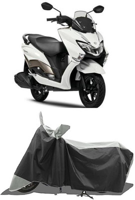 GROFATIK Two Wheeler Cover for Suzuki(Burgman Street, White)