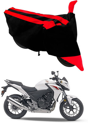 Mdstar Waterproof Two Wheeler Cover for Honda(CB500F, Red, Black)