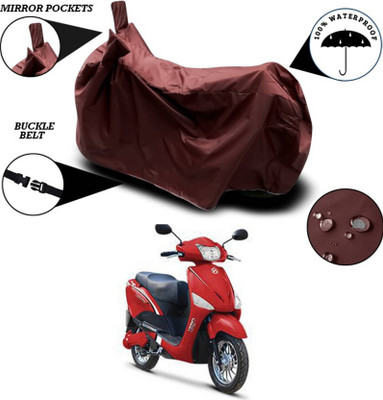KEDIT Two Wheeler Cover for Hero(Electric Optima, Maroon)