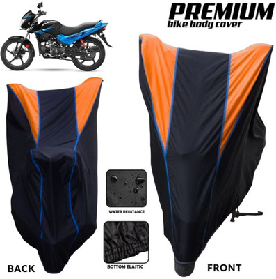 MADAFIYA Two Wheeler Cover for Hero(Glamour, Black, Orange, Blue)