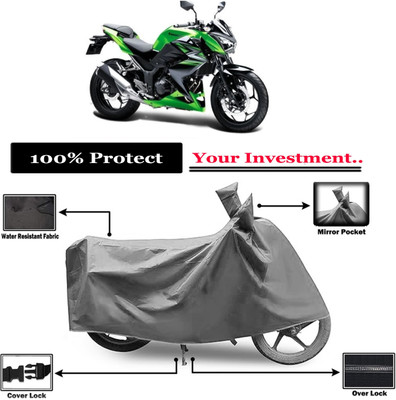 Amexride Two Wheeler Cover for Kawasaki(Z250 BS6, Grey)