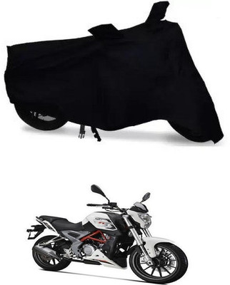 THE REAL ARV Waterproof Two Wheeler Cover for DSK Benelli(TNT 25, Black)