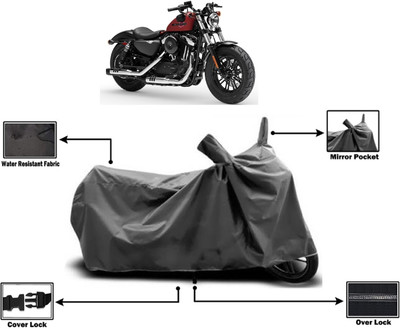 Amexride Two Wheeler Cover for Harley Davidson(Forty Eight, Grey)