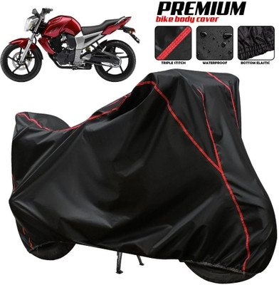 xodi Waterproof Two Wheeler Cover for Yamaha(FZ16, Black, Red, Multicolor)