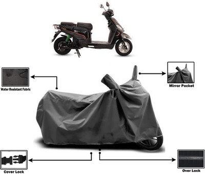 Amexride Two Wheeler Cover for Hero Electric(Electric NYX e5 BS6, Grey)