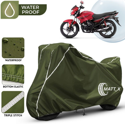 MATT_X Waterproof Two Wheeler Cover for Hero(Glamour, Multicolor, Green, White)