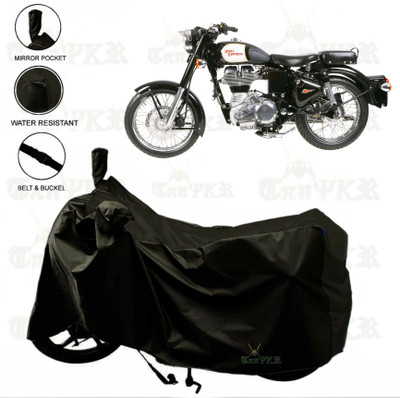 sowelar Two Wheeler Cover for Royal Enfield(Bullet 350, Black)