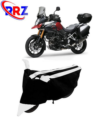 RRZ Waterproof Two Wheeler Cover for Suzuki(V-Strom 1000, Black, White)