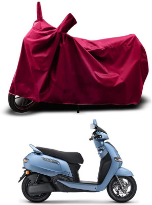 KEDIT Two Wheeler Cover for TVS(iQube Electric, Maroon)