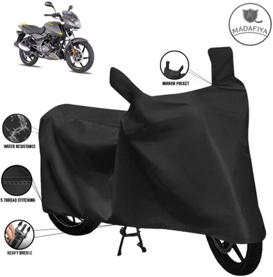 MADAFIYA Waterproof Two Wheeler Cover for Bajaj(Pulsar 150 DTS-i, Black)