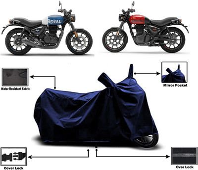 Amexride Two Wheeler Cover for Royal Enfield(Hunter 350, Blue)