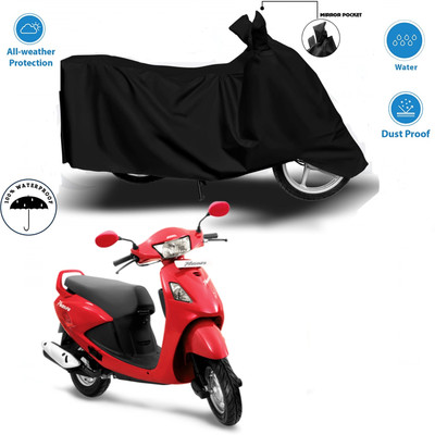 WMIZEXA Waterproof Two Wheeler Cover for Universal For Bike(Activa i, Black)