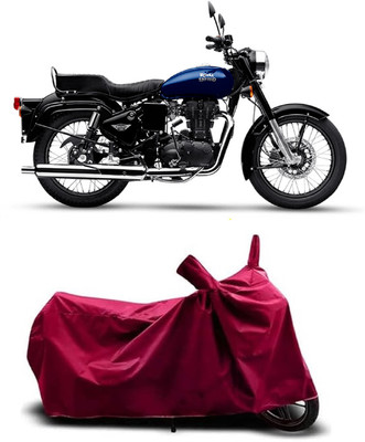 Coxtor Waterproof Two Wheeler Cover for Royal Enfield(Bullet 350 New BS6, Maroon)