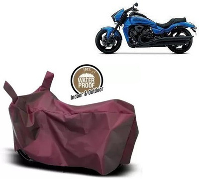 OliverX Waterproof Two Wheeler Cover for Suzuki(Intruder M1800R, Maroon)
