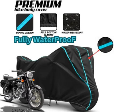 AutoGalaxy Waterproof Two Wheeler Cover for Royal Enfield(Bullet, Black)