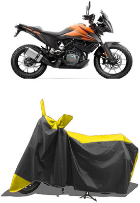 SUGASHRI Waterproof Two Wheeler Cover for KTM(390 Adventure BS6, Yellow, Black)