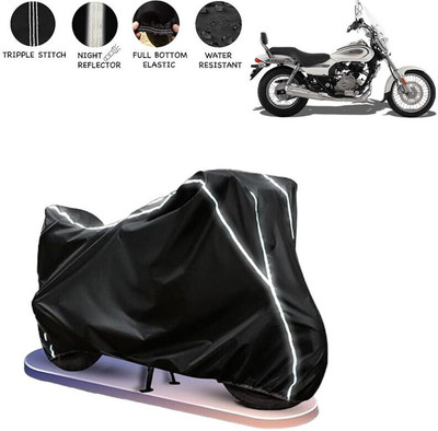AutoGalaxy Waterproof Two Wheeler Cover for Bajaj(Avenger 220 Cruise, Black, White)