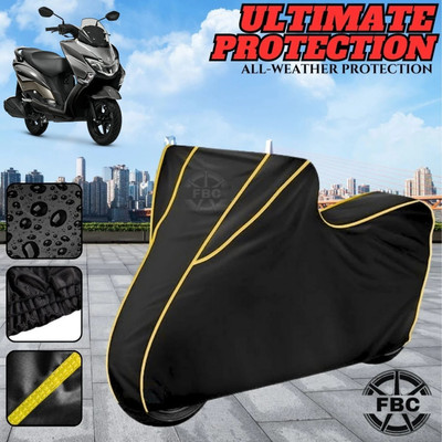 FBC Waterproof Two Wheeler Cover for Suzuki(Burgman Electric, Black)