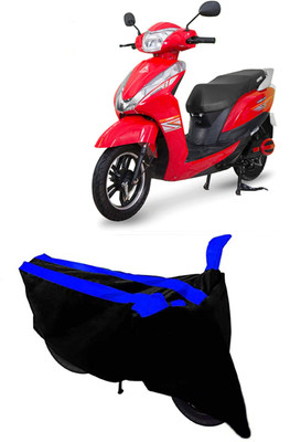 Dmoon Waterproof Two Wheeler Cover for Ola(Scooty, Black, Blue)