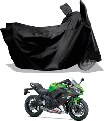 Amexride Two Wheeler Cover for Kawasaki(Ninja 650, Black)