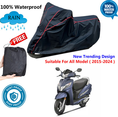 AutoGalaxy Waterproof Two Wheeler Cover for Honda(Activa 125, Black, Red)