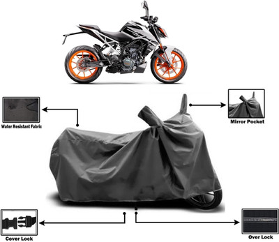 Amexride Two Wheeler Cover for KTM(200 Duke BS6, Grey)